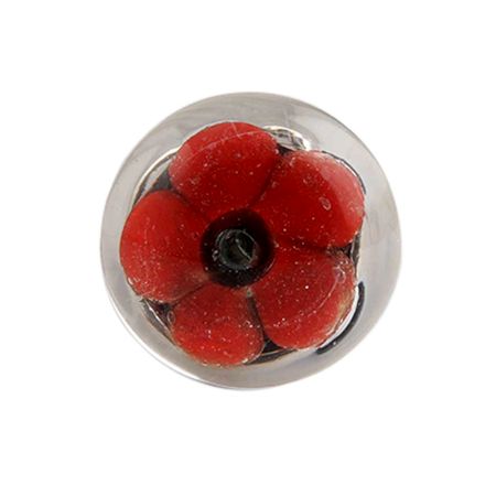 Red Black Flower Glass Wine Stoppre